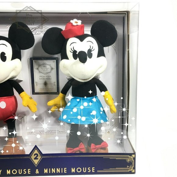 Disney Treasures From The Vault Limited Edition Mickey & Minnie Mouse Plush 15" - Picture 5 of 12